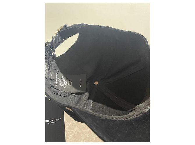 SAINT LAURENT Cappelli T.Internazionale XL Tessuto Nero - vista 7