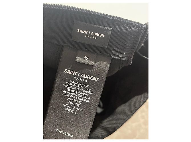 SAINT LAURENT Cappelli T.Internazionale XL Tessuto Nero - vista 8