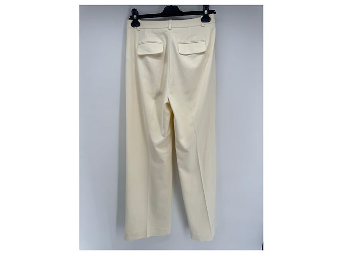 Autre Marque Non Signé / Unsigned trousers T.US 2 Polyester White - view 2