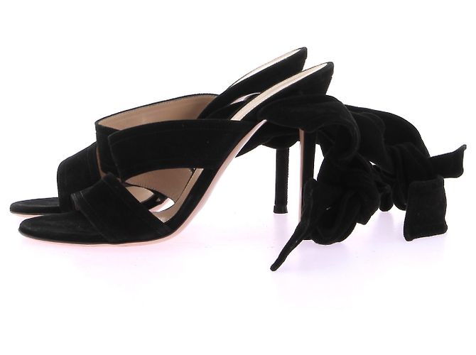 Sandali Gianvito Rossi T.EU 37 Camoscio Nero - vista 2