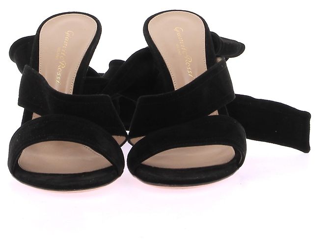 Sandali Gianvito Rossi T.EU 37 Camoscio Nero - vista 4