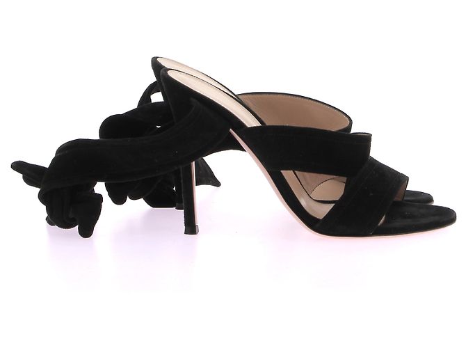 Sandali Gianvito Rossi T.EU 37 Camoscio Nero - vista 6