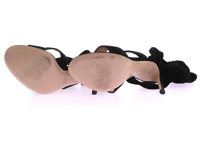 Sandali Gianvito Rossi T.EU 37 Camoscio Nero - vista 7