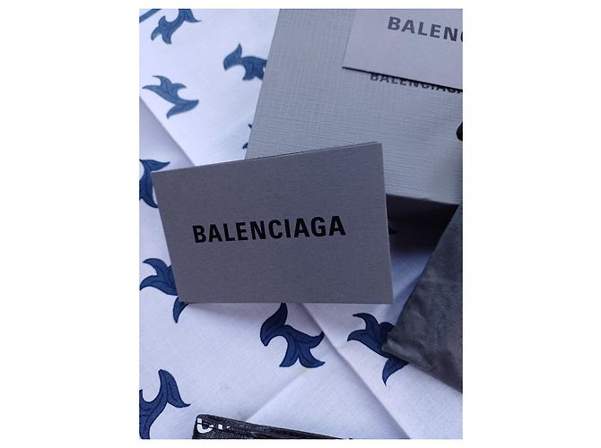 Balenciaga Monogramm Canvas Geldbörse Schwarz Weiß - Ansicht 5