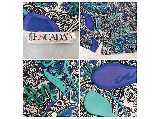 Blusa de paisley Escada dos anos oitenta Multicor - vista 10