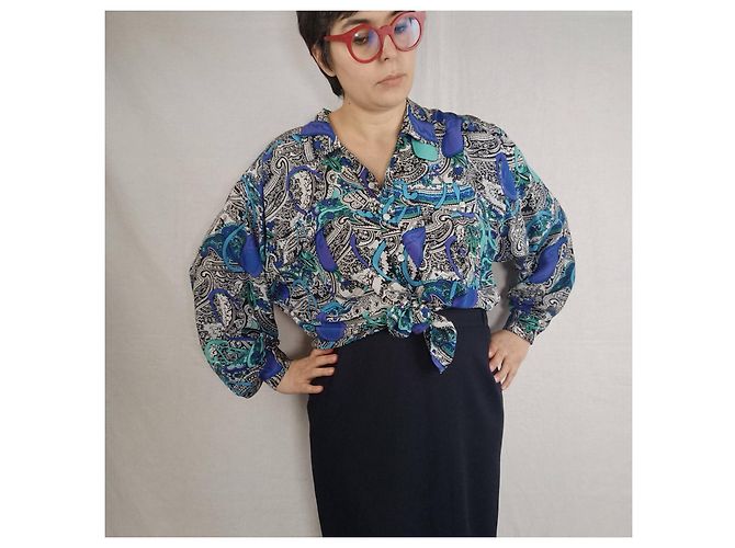 Blusa de paisley Escada dos anos oitenta Multicor - vista 5