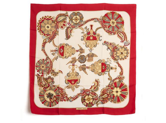 Hermès 1972 Foulard in Seta Carré 90 Cendrillon Sciarpa in Seta Multicolore - vista 2