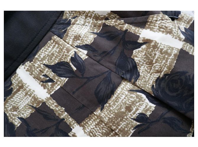 Falda plisada Kenzo de algodón negra Negro Crudo Bronce Marrón oscuro - vista 6