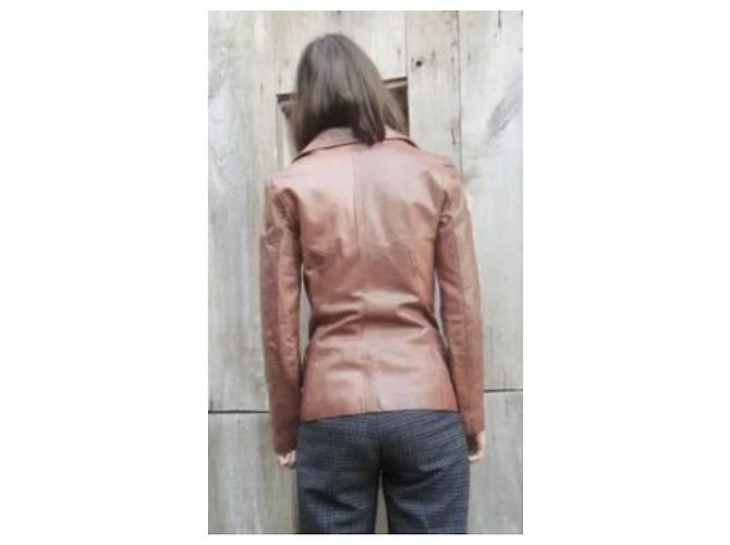 Just Cavalli Lederjacke Größe XS Hellbraun - Ansicht 7