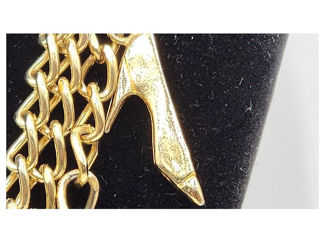 Cambon Collar cinturón de cadena de accesorios icónicos de Chanel CC Coco Paris (raro) Gold hardware - vista 13