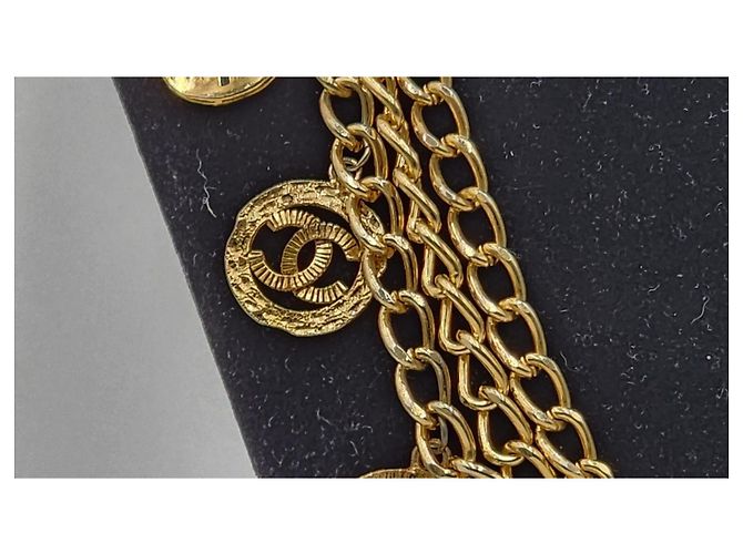 Cambon Collar cinturón de cadena de accesorios icónicos de Chanel CC Coco Paris (raro) Gold hardware - vista 19