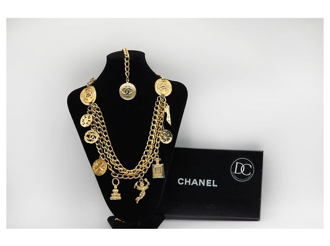 Cambon Collar cinturón de cadena de accesorios icónicos de Chanel CC Coco Paris (raro) Gold hardware - vista 2