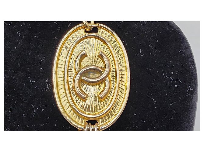 Cambon Collar cinturón de cadena de accesorios icónicos de Chanel CC Coco Paris (raro) Gold hardware - vista 9