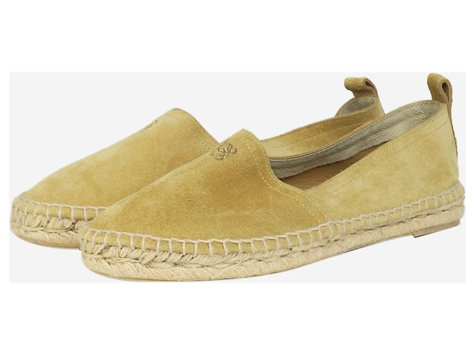 Loewe Espadrilles plates en daim neutre avec logo de la marque - taille EU 41 - vue 3