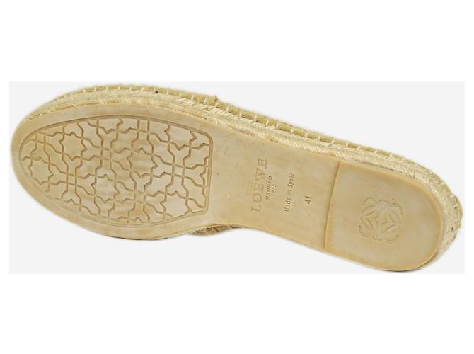 Loewe Espadrilles plates en daim neutre avec logo de la marque - taille EU 41 - vue 6