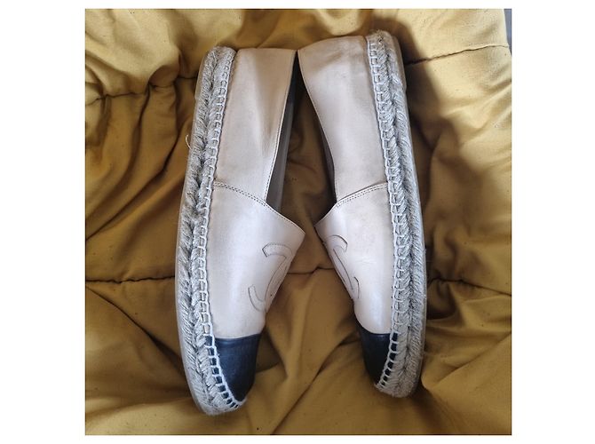 Espadrillas CHANEL beige nere T 42 Nero - vista 2