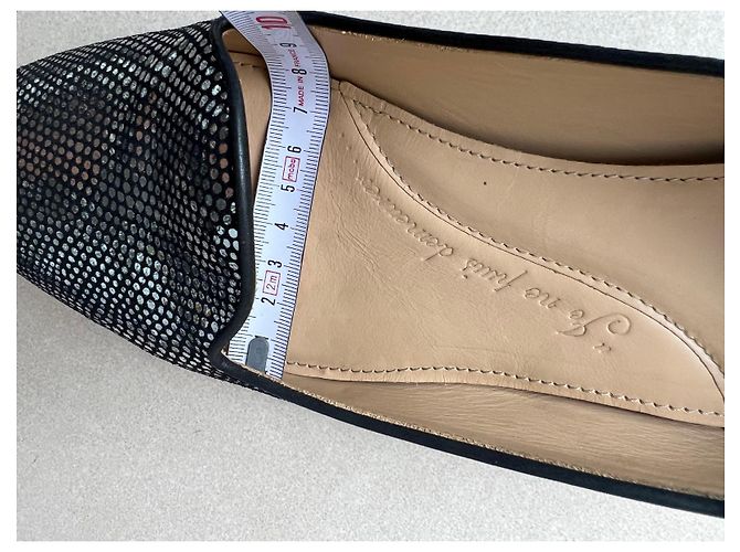 Pantofole Chatelles in camoscio nero e argento 37 - vista 10