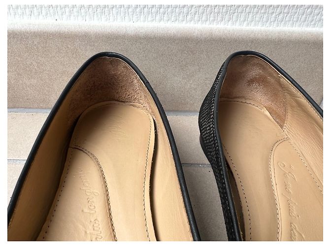 Pantofole Chatelles in camoscio nero e argento 37 - vista 7