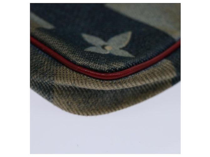 LOUIS VUITTON Monogram Denim Mini Pochette Accesorios Azul M68760 LV Auth 69550 - vista 15