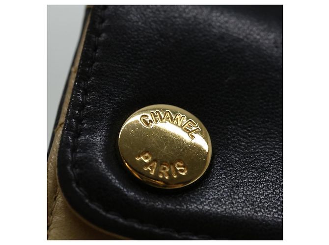 CHANEL Borsa a mano Matelasse Pelle Beige CC Auth 68905UN - vista 10