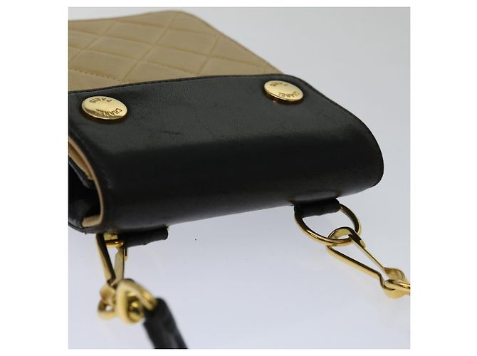 CHANEL Borsa a mano Matelasse Pelle Beige CC Auth 68905UN - vista 6