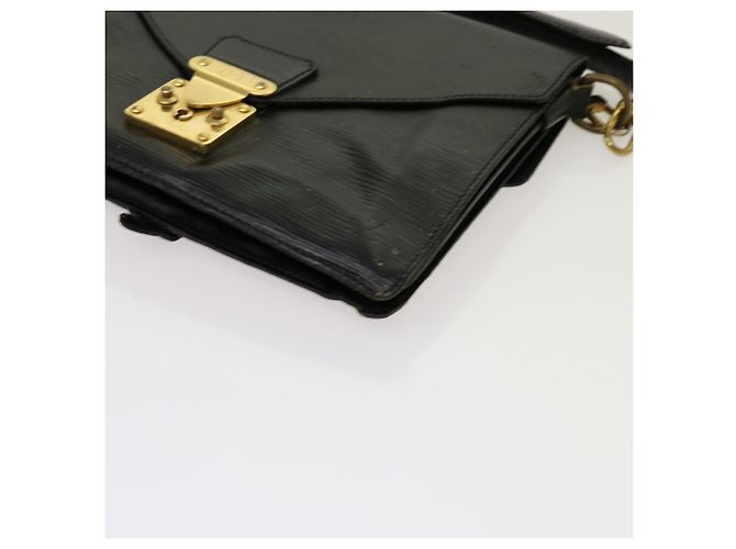 LOUIS VUITTON Pochette Epi Biface Nera M52322 LV Auth em5968 Nero - vista 15