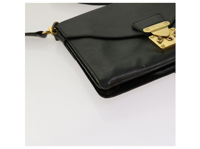 LOUIS VUITTON Pochette Epi Biface Nera M52322 LV Auth em5968 Nero - vista 16