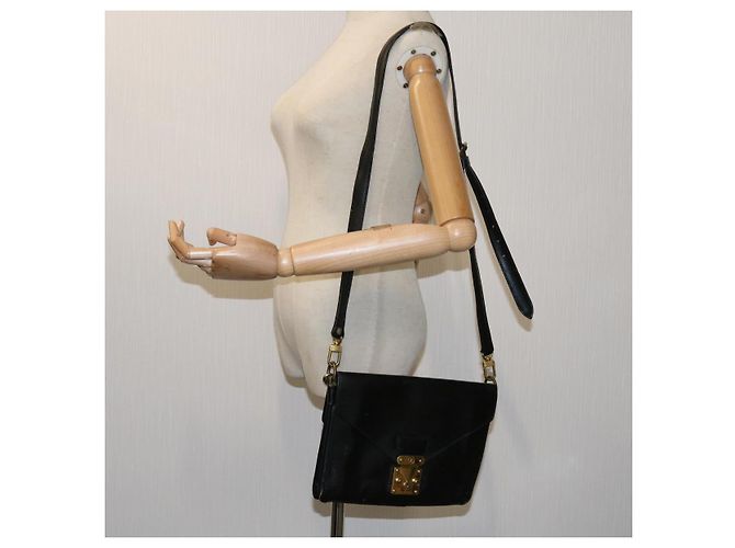 LOUIS VUITTON Pochette Epi Biface Nera M52322 LV Auth em5968 Nero - vista 28