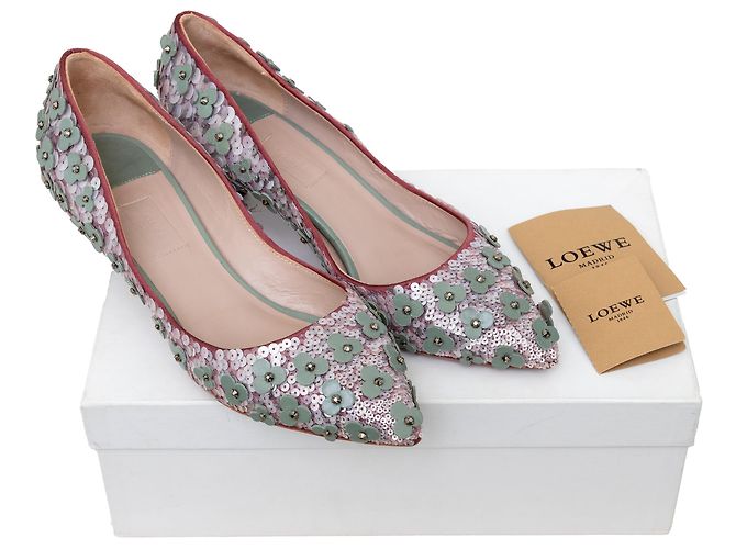 Décolleté Loewe decorati con perline floreali Multicolore - vista 13