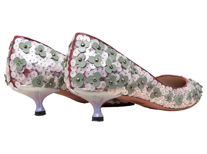 Décolleté Loewe decorati con perline floreali Multicolore - vista 7