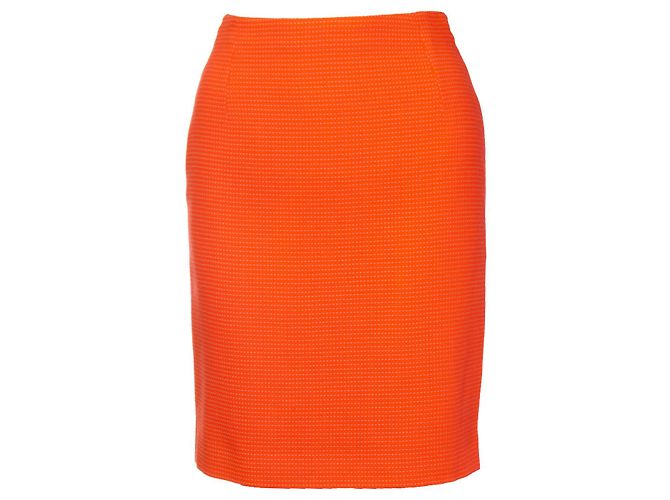 Autre Marque Gianni Versace Couture, Orangefarbener Blazer und Rock - Ansicht 7