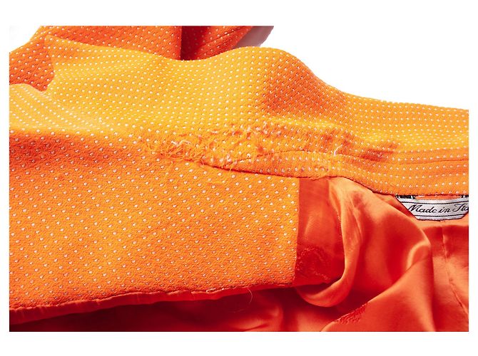 Autre Marque Gianni Versace Couture, Orangefarbener Blazer und Rock - Ansicht 9