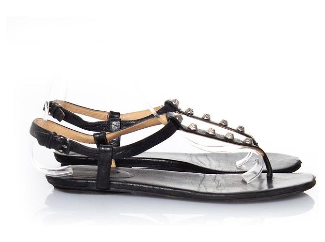 Balenciaga, Sandali gladiatore in nero - vista 3