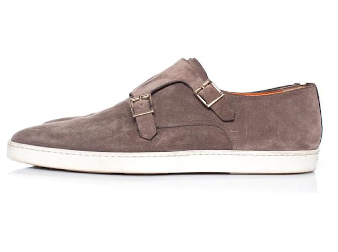 Santoni, gefütterter Monkstrap-Sneaker Braun - Ansicht 2