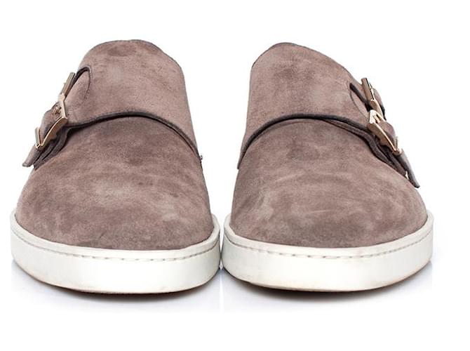 Santoni, gefütterter Monkstrap-Sneaker Braun - Ansicht 3