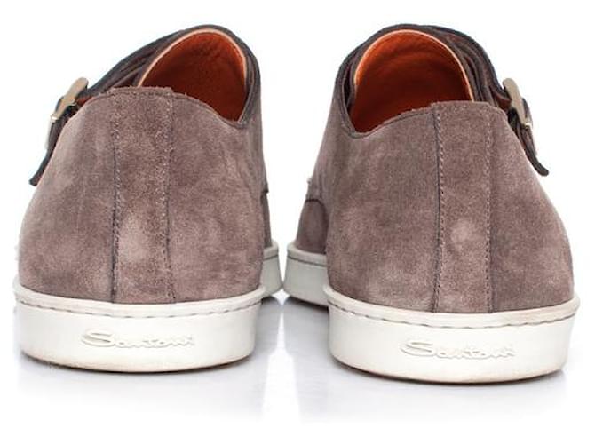 Santoni, gefütterter Monkstrap-Sneaker Braun - Ansicht 4