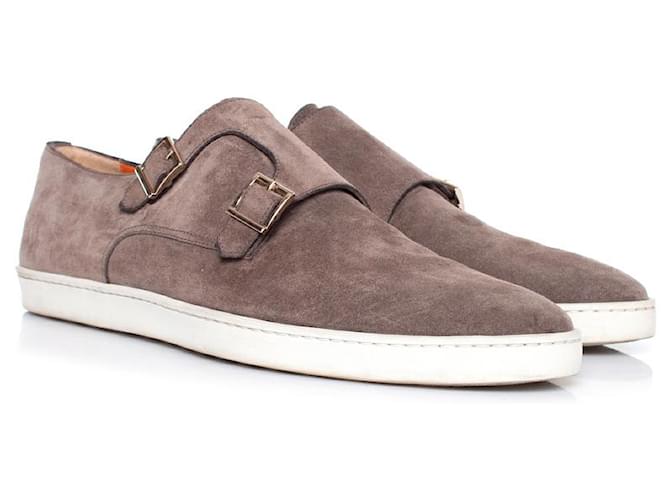 Santoni, gefütterter Monkstrap-Sneaker Braun - Ansicht 6