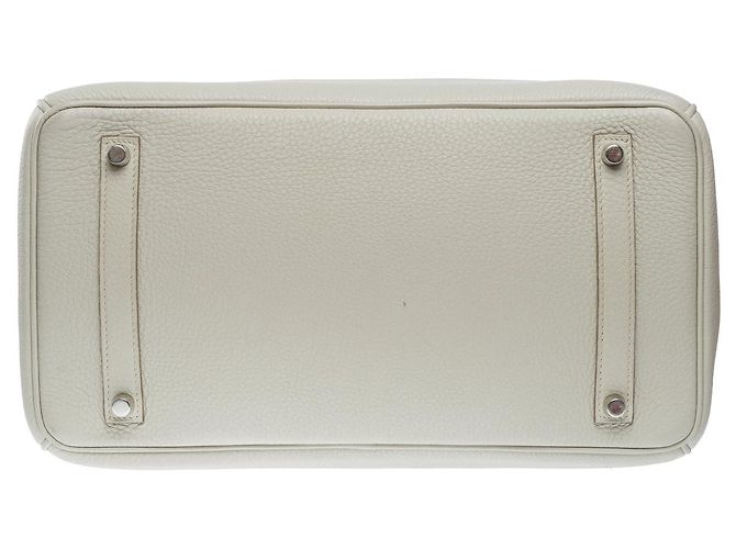 Hermès Sac HERMES Birkin 35 en Cuir Gris - 101806 - vue 12