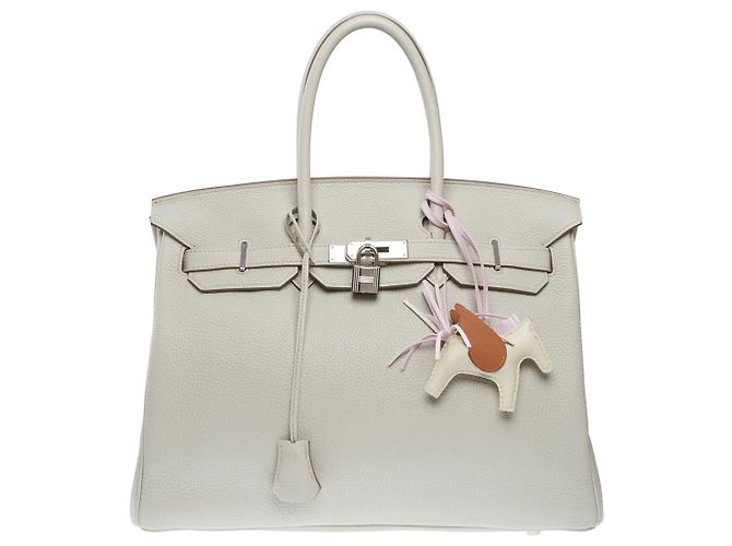 Hermès Sac HERMES Birkin 35 en Cuir Gris - 101806 - vue 3