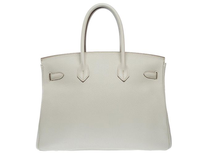 Hermès Sac HERMES Birkin 35 en Cuir Gris - 101806 - vue 4
