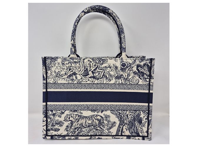Borsa Christian Dior Book Tote Media in tessuto - vista 2