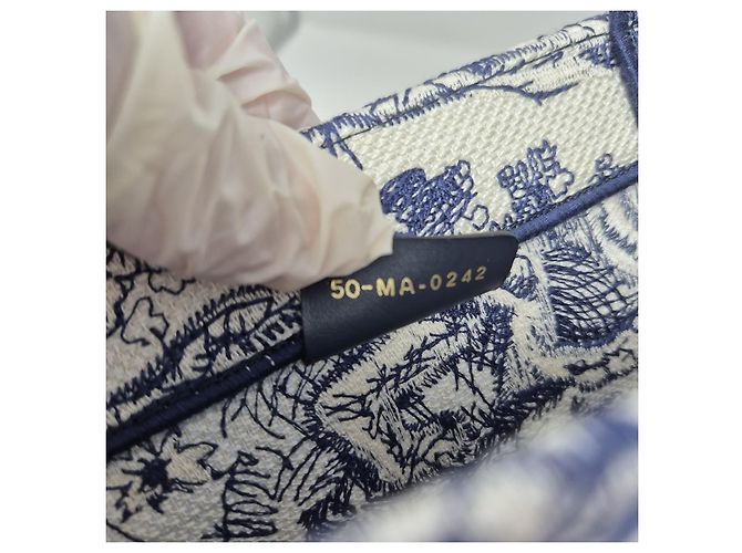 Borsa Christian Dior Book Tote Media in tessuto - vista 5
