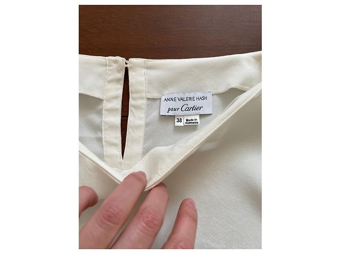 Cartier Seidenbluse in Eggshell Aus weiß - Ansicht 2