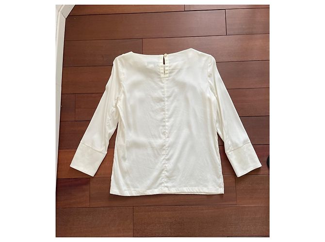 Cartier Seidenbluse in Eggshell Aus weiß - Ansicht 3