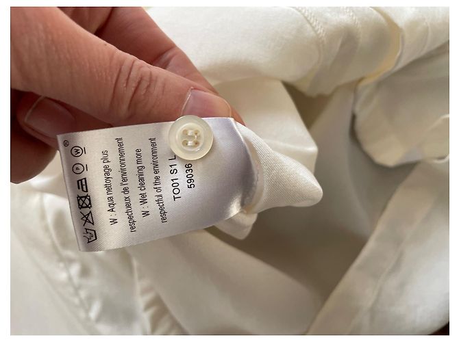 Cartier Seidenbluse in Eggshell Aus weiß - Ansicht 8
