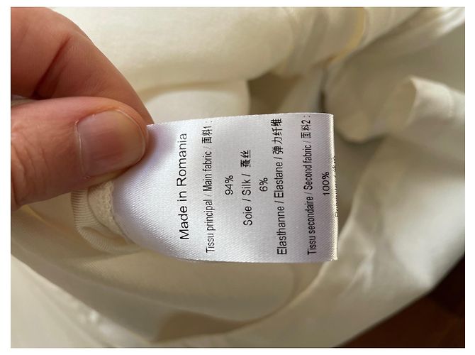 Cartier Seidenbluse in Eggshell Aus weiß - Ansicht 9