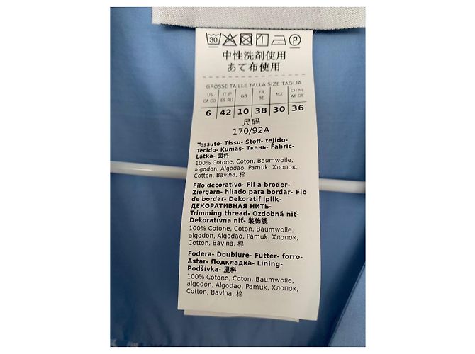 Max Mara Intrend Langes Ausgestelltes Hemdblusenkleid Hellblau Baumwolle - Ansicht 7