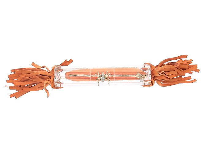 Charlotte Olympia clutch bags T.  Leather Orange - view 3