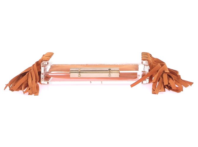 Charlotte Olympia clutch bags T.  Leather Orange - view 6