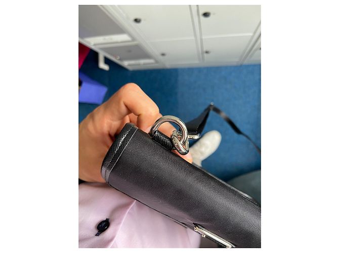 Borsa smartphone Prada in pelle nera Nero - vista 5